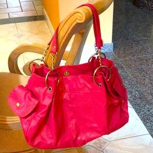 HOT PINK oversized hobo Handbag